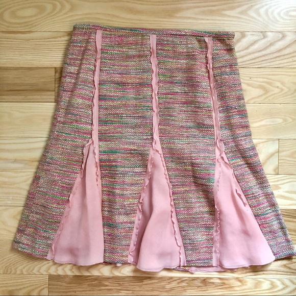 BCBG Pink Tweed Skirt - Picture 1 of 2